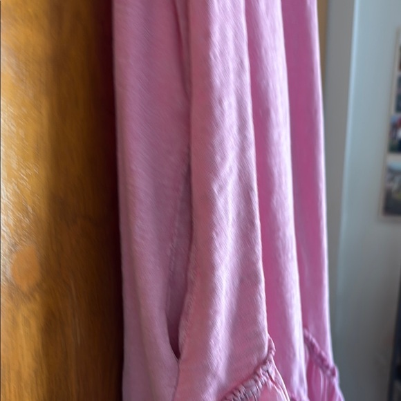 Pink Ruffled Asymmetrical High-Low Sundress - Picture 6 of 6